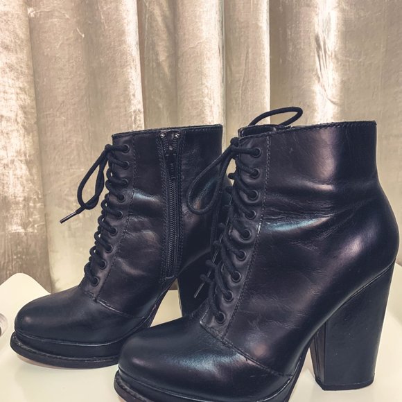 Black Platform Booties - Picture 4 of 5